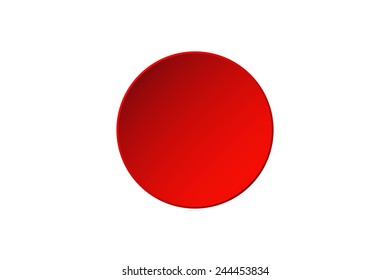 Flag of Japan volumetric. Vector Icon Illustration For Your Business Presentations 