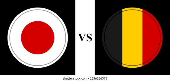 flag of japan vs belgium