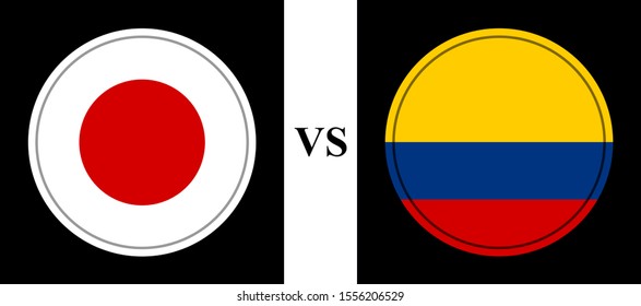flag of japan vs colombia
