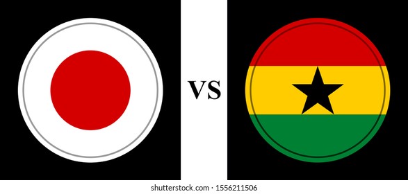 flag of japan vs ghana