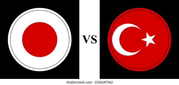 flag of japan vs turkey