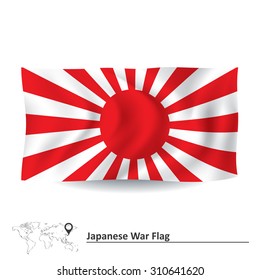 Flag of Japanese War - vector illustration