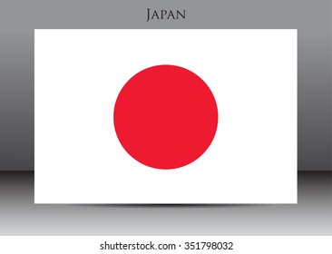 Flag of Japan.Japan flag vector illustration.