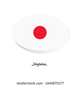 The flag of Japan's national. For banner, tempate, icon, media.