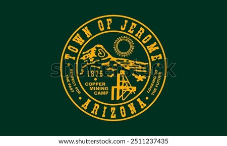 Flag of Jerome, Arizona, USA.