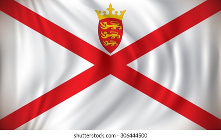 Bandera de Jersey - ilustración vectorial