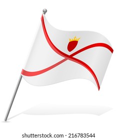 flag of Jersey vector illustration isolated on white background