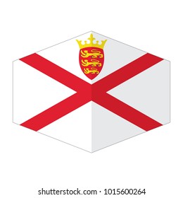 flag of Jersey,vector illustration of Jersey flag.