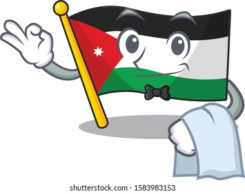 Flag jordan Character on A stylized Waiter look