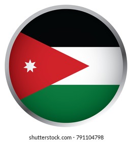 Flag of Jordan (Round icon)