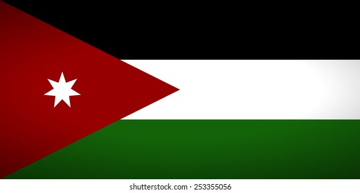 Flag of Jordan. Vector illustration.