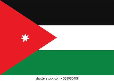 Flag of Jordan. Vector illustration.