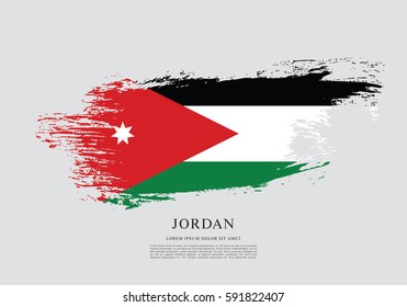 Flag of Jordan, vector illustration 