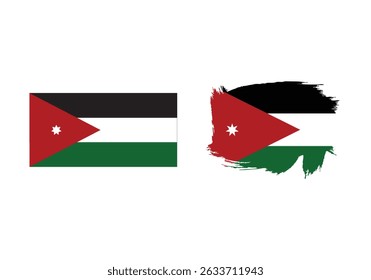 Flagge von Jordanien, Jordanien Flagge Vektorgrafiken