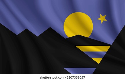 Flag of Julian, California, USA. Realistic waving flag of Julia vector background.