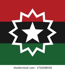 The flag of Juneteenth Freedom Day. June 19, 1865. Design of Banner and Flag. Vector logo Illustration.