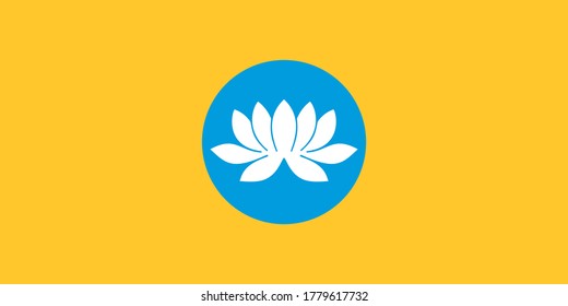 bandera de kalmykia. proporción 1:2