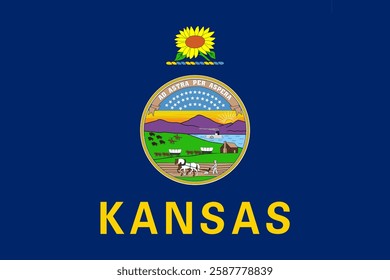 Flag of Kansas, 3:2 Format, Kansas Flag