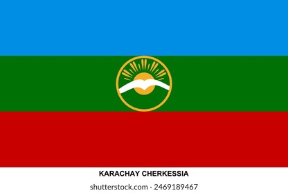 Flag of KARACHAY CHERKESSIA, KARACHAY CHERKESSIA national flag