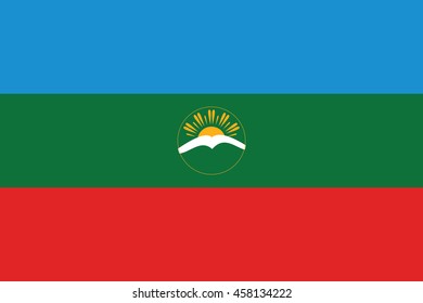 Flag of Karachay-Cherkessia Republic, Russia