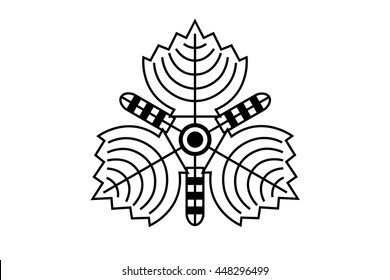 Flag of  Karafuto Prefecture of Japan. Proportion 2:3. EPS10.