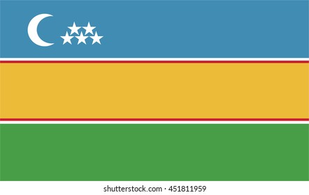 flag of the Karakalpakstan