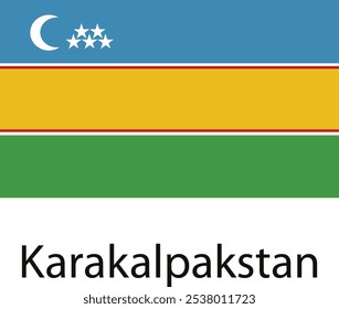 The flag of Karakalpakstan, an autonomous republic within Uzbekistan.