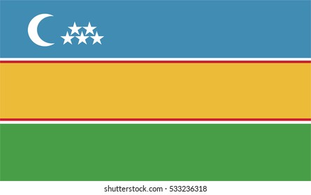 Flag of Karakalpakstan vector illustration