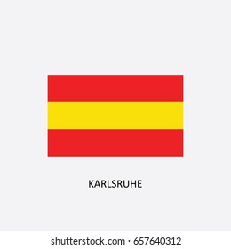 Flag of Karlsruhe - Germany Vector Illustration