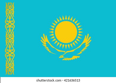 Flag of Kazahkstan