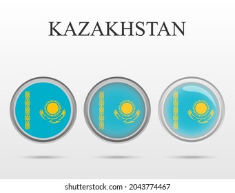 Flag of Kazakhstan in the form of a circle