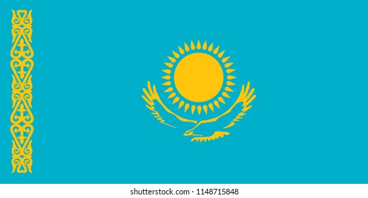 flag Kazakhstan illustration