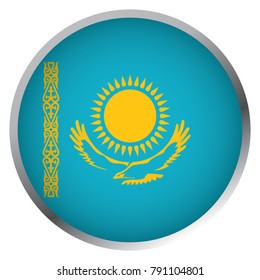 Flag of Kazakhstan (Round icon)