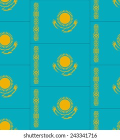 Flag Kazakhstan texture vector illustration 
