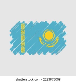 Flag of Kazakhstan vector illustration