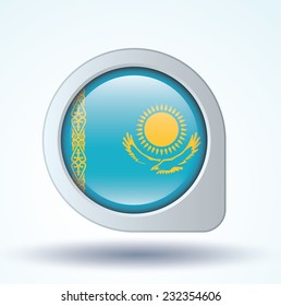 Flag of Kazakhstan, vector illustration