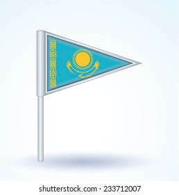 Flag of  Kazakhstan, vector illustration