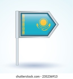 Flag of Kazakhstan, vector illustration