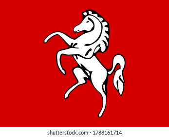 flag of kent, england. proportion 3:4