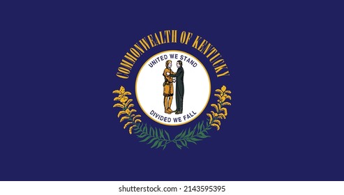 Flag of Kentucky. State of Kentucky USA. United States. United States of America US.