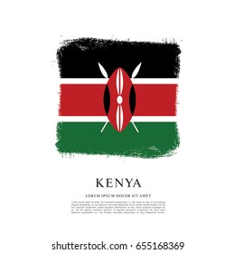 Flag of Kenya, brush stroke background
