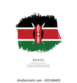 Flag of Kenya, brush stroke background