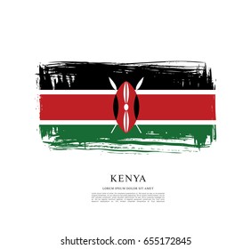 Flag of Kenya, brush stroke background