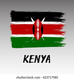 Flag Of Kenya - Grunge