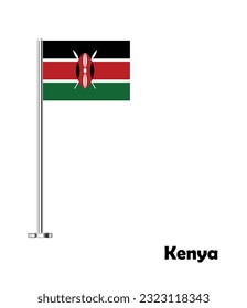 Flag of Kenya, Table Flag of Kenya, Vector Illustration.