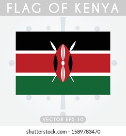 Flag Of Kenya, Kenya flag template design. Vector Eps 10
