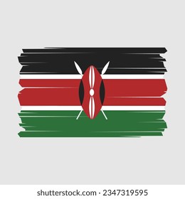 Flagge Kenias mit transparentem Hintergrund