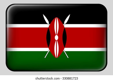 Flag of Kenya. Vector.