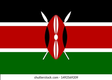 Flag of Kenya a vector illustration