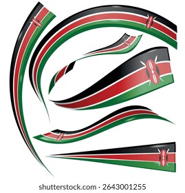 Flag of Kenya. Vector Flag set. vector illustration
